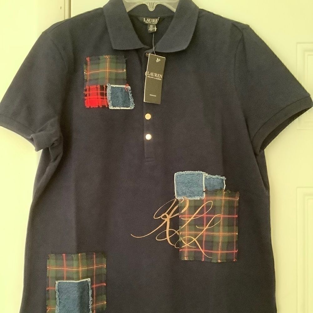 NWT ralph LAUREN Patchwork Piqué Polo Shirt SIZE US 1X - Picture 9 of 16
